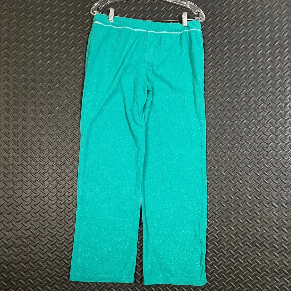 Disney Tinker Bell Teal Blue Green Pom Pom Drawstring Pajama‎ Bottoms Women's M - Picture 3 of 10